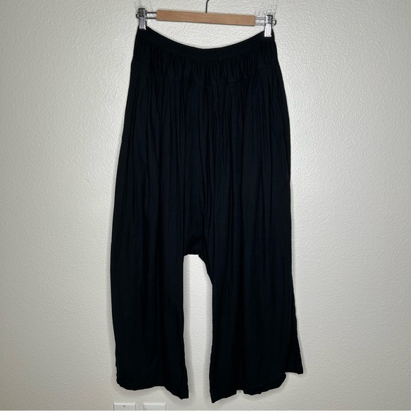 Free People Intimately drop crotch wide leg pants black medium